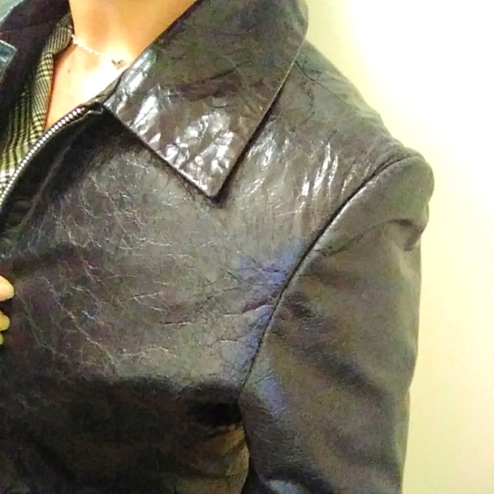 Vintage Genuine Leather Euro-Style Moto Jacket - Picture 4 of 16